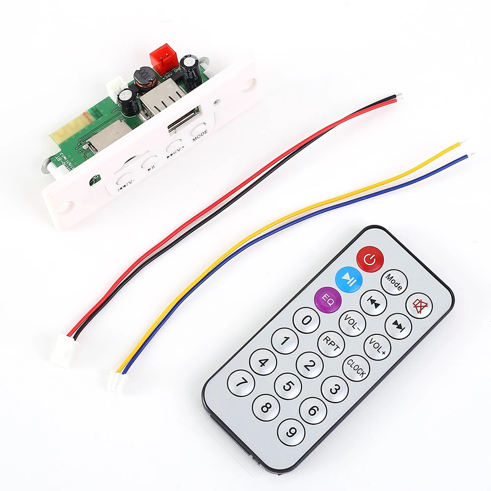 DC 12V-36V MIMO Bluetooth декодер плата вызова модуль дистанционного управления Поддержка SD карты u-диск FM AUX подходит для DIY 3,7 в 5 в 12 В 24 в 36 в MP3 WAV - Цвет: DC 12V-36V MIMO
