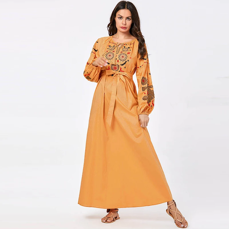 

Muslim Fashion Turban Dress Dubai Abaya Turkey Kaftan Islamic Clothing Ladies Robe Islamic Dress Abayas Beautiful Robe Musulmane