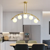 nordic modern led chandeliers ceiling creative glass ball chandelier lighting dining room kitchen hanging lamps light fixtures