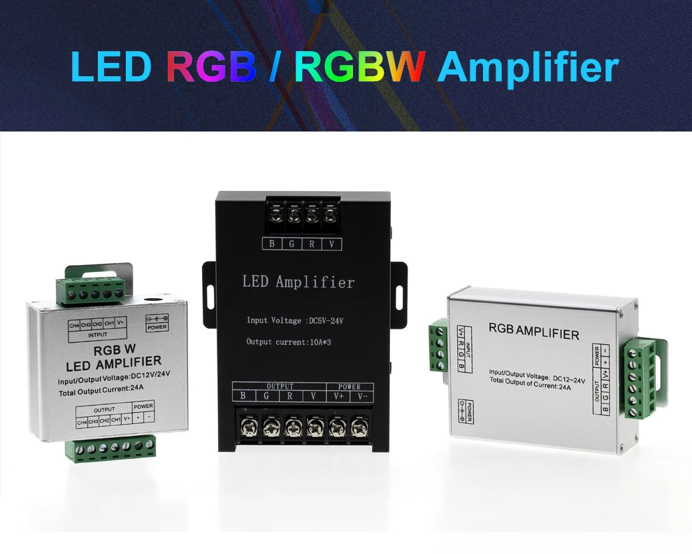 Светодиодный Усилитель RGBW/RGB DC12-24 В 24A выход для RGBW/RGB светодиодные ленты репитер мощности контроллер консоли