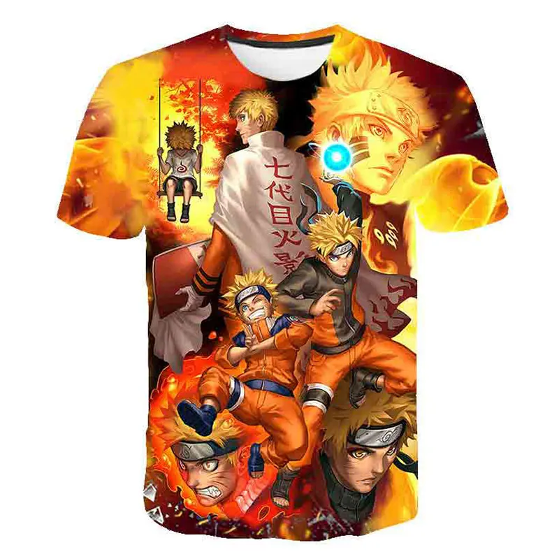 

2021 Summer new Children's T-shirt Anime Clothes Harajuku Cool Kids Short Sleeve Boys t shirt Japanese Anime Funny Streetwear