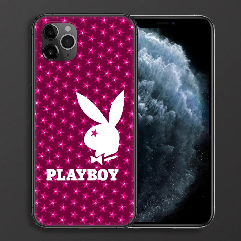 

Playboy Rabbit Phone case For iphone 4 4s 5 5S SE 5C 6 6S 7 8 plus X XS XR 11 12 mini Pro Max 2020 black back luxury hoesjes