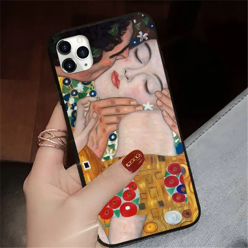 

Gustav Gustav Klimt kiss art Phone Case for iPhone 11 12 pro XS MAX 8 7 6 6S Plus X 5S SE 2020 XR