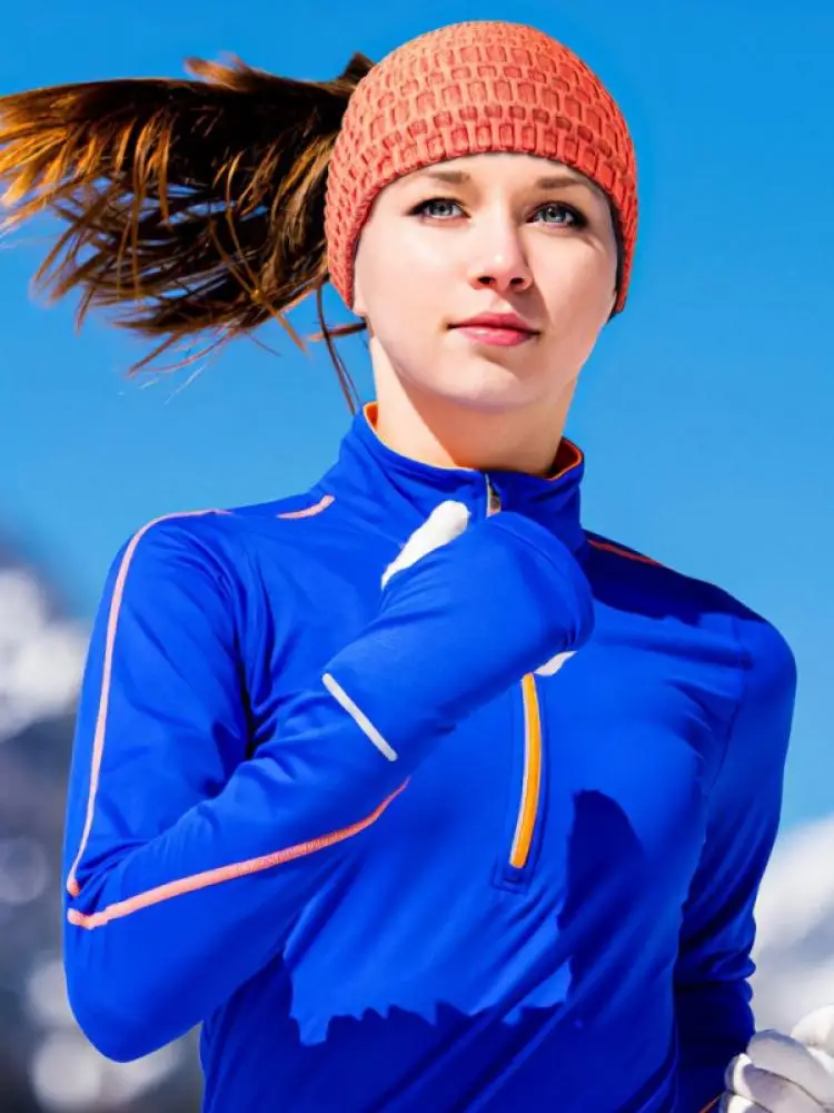 

Winter New Ladies Ear Warmer Headband Fleece Lined Knitted Earband Headgear Yoga Sports Accessories