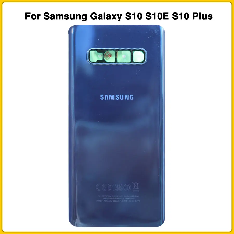 Чехол для задней панели S10 для samsung Galaxy S10 S10E S10 Plus G973 G973F G975 G975F задняя крышка для батареи задняя крышка+ объектив