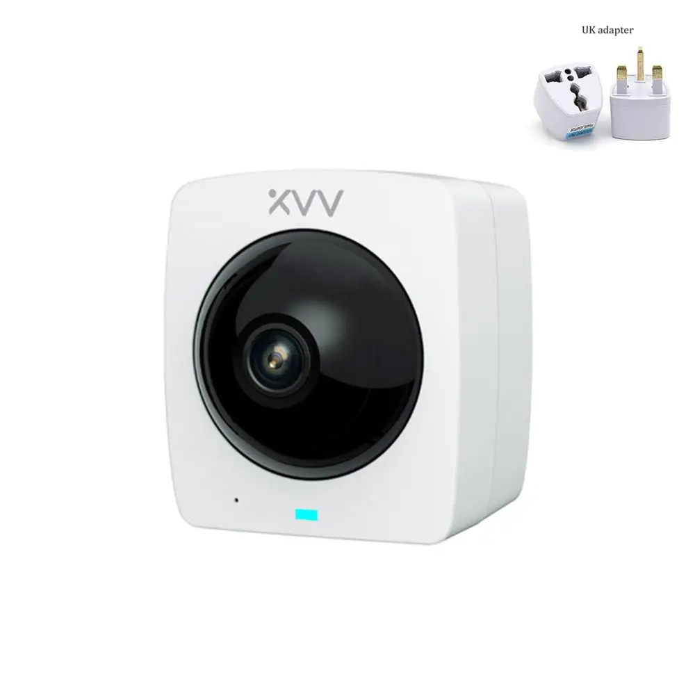 Горячая Xiao mi XiaoVV Smart Panora mi c ip-камера HD 1080P 360 ° Panora mi c AI функция обнаружения гуманоида ночная версия приложение для работы с mi home - Цвет: Add UK Plug