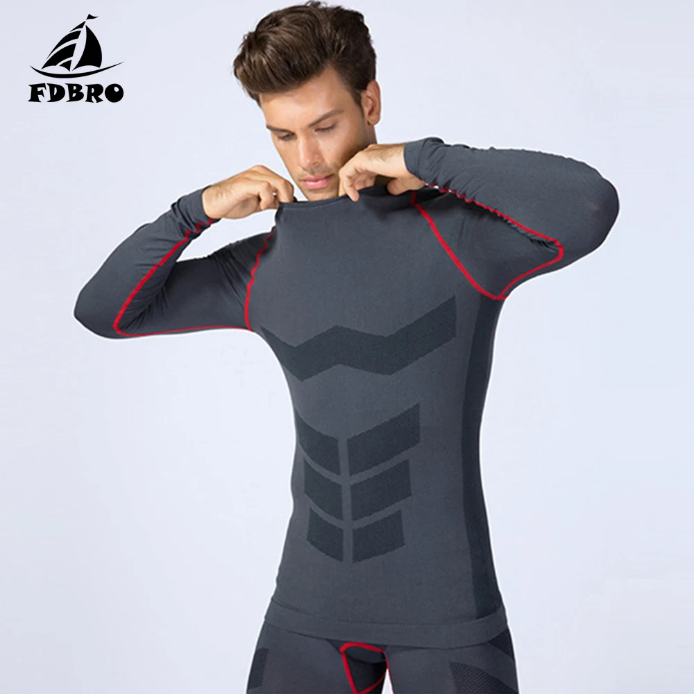 FDBRO 2020 горячая Распродажа мужские футболки с длинным рукавом для фитнеса