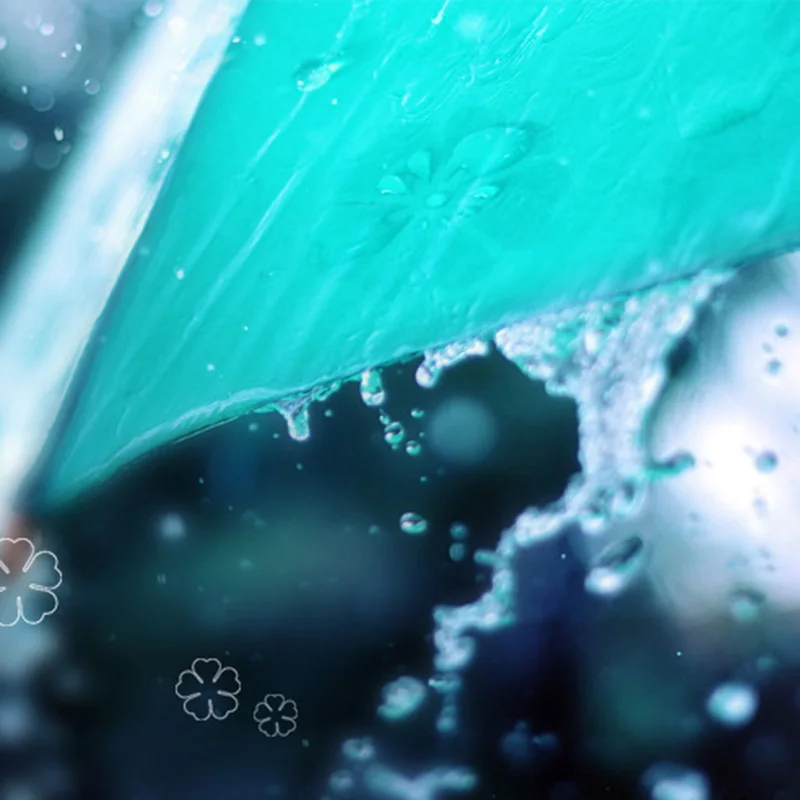 Женские портативные ветрозащитные зонты с 3 складывающимися цветками в воде