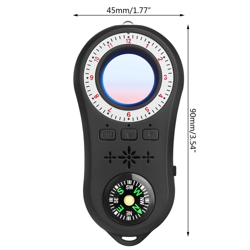 

Multifunctional Mini LED Anti Candid Detector Hidden Camera Scanner Infrared Anti-Spy Tracker Protect Privacy Secure Scan