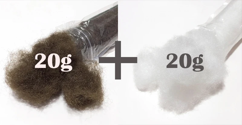 Миниатюрная модель взрывобезопасный дымчатый эффект хлопок белая 20 г + черный