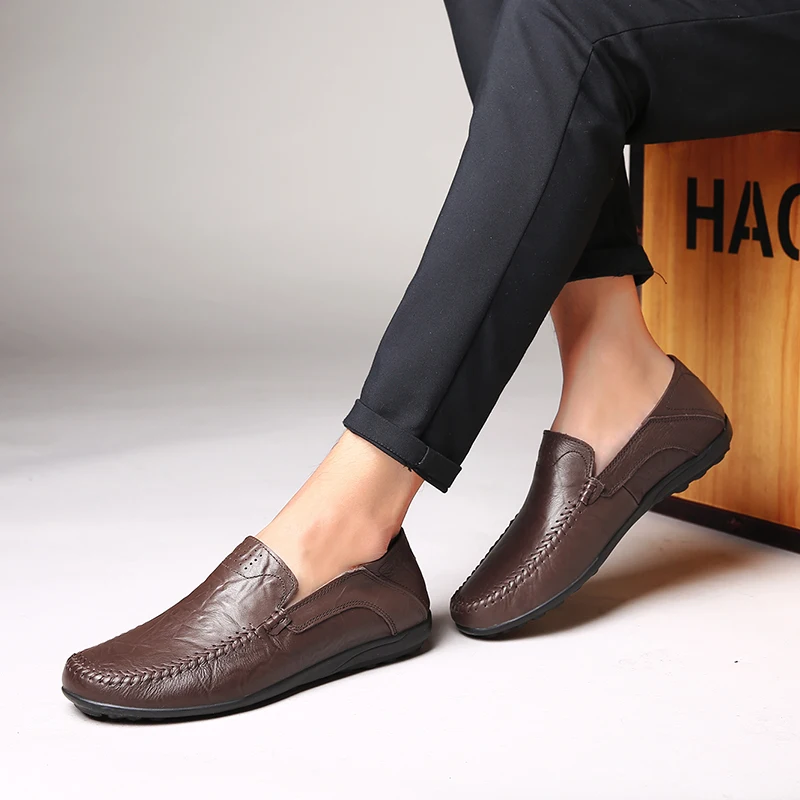 

Leather Loafers Fashion Men Shoes Classic Mans Spring Business Shoes Footwear Formal Casual Shoes Zapatos De Hombre Size 37-47 *