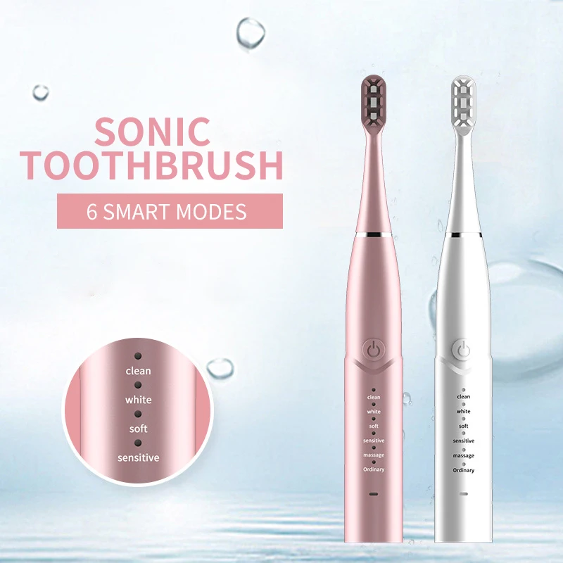Новая перезаряжаемая электрическая зубная щетка 6 скоростная Регулируемая