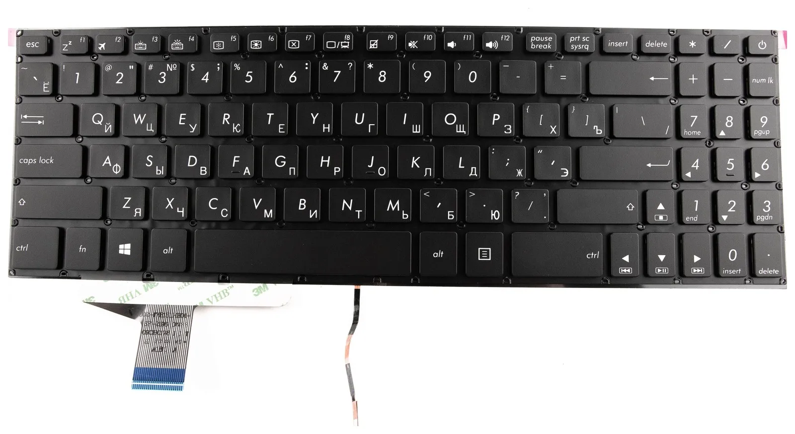 Клавиатура для ноутбука Asus X580VD с подсветкой P/n: 0KN1-291RU22 0KNB0-5601RU00 ASM17B1 | Компьютеры и