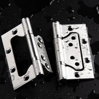 2 pcs 1 pair room door hinges furniture accessories free slotted hinge thickened silent 304 stainless steel mother 4 5 inch