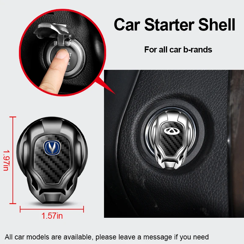 

1pcs Car-Styling One-Click Car Start Button Multimedia Button Sticker for Toyota Corolla E150 E120 Land 200 2020 Car Accessories