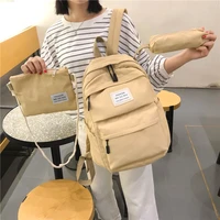 julyccino waterproof nylon women backpack female korean travel bag large capacity three piece backpack teenage girl school bags
