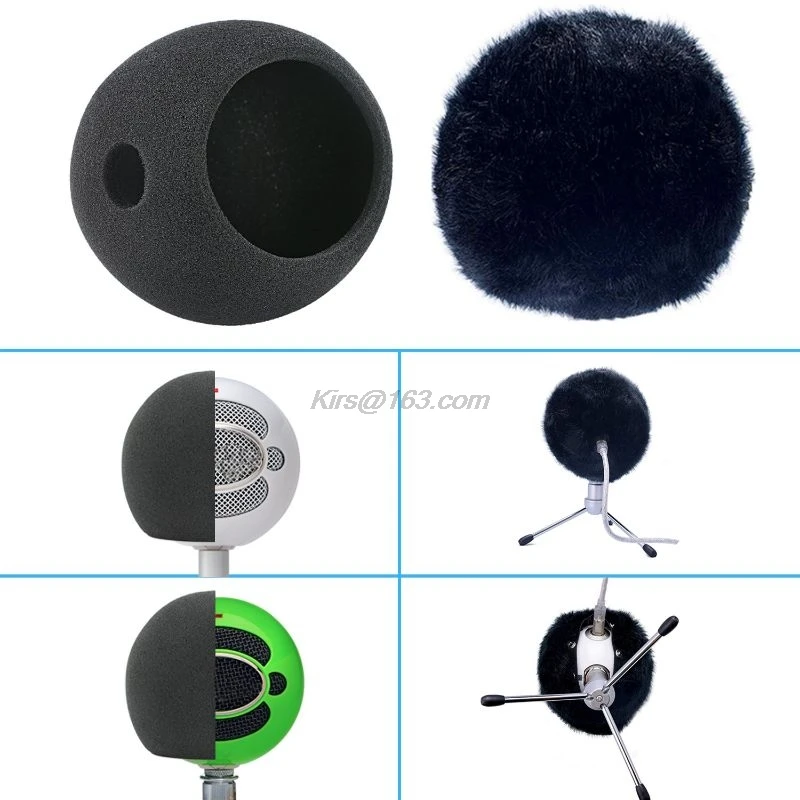 Foam Mic Cover Artificial Fur Windscreen Muff for Blue Snowball Microphone | Электроника