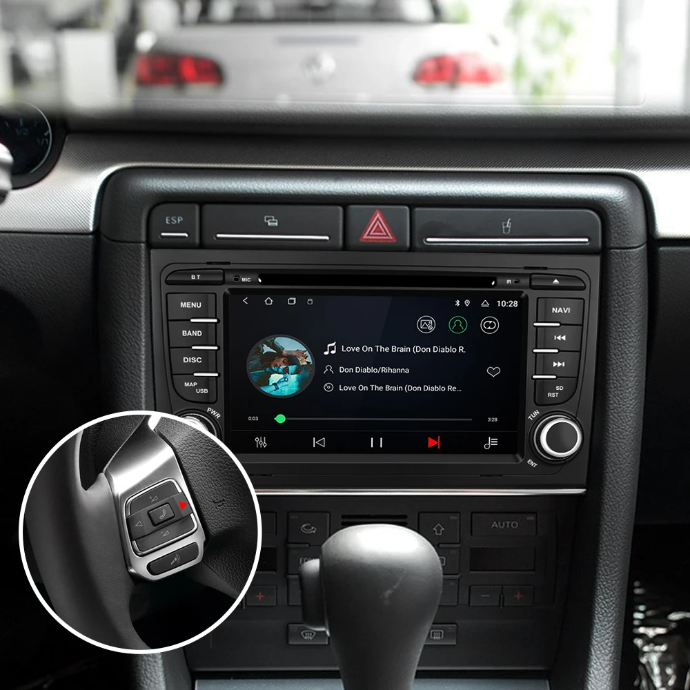 Isudar 2 Din Авто Радио Android 9 для Audi/A4/S4 2002-2008 Восьмиядерный CANBUS Автомобильный