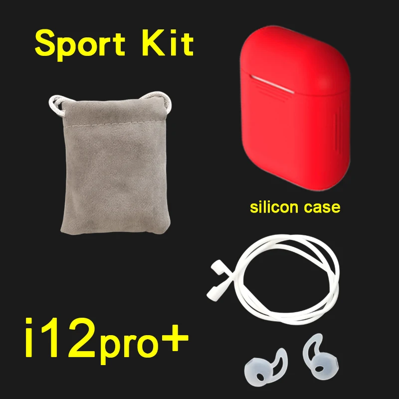 i12pro sport red i12 pro TWS PK W1 H1 чип Беспроводной Bluetooth наушники PK i20 i12 i10 i11 i9s i13 TWS - Цвет: i12pro sport red