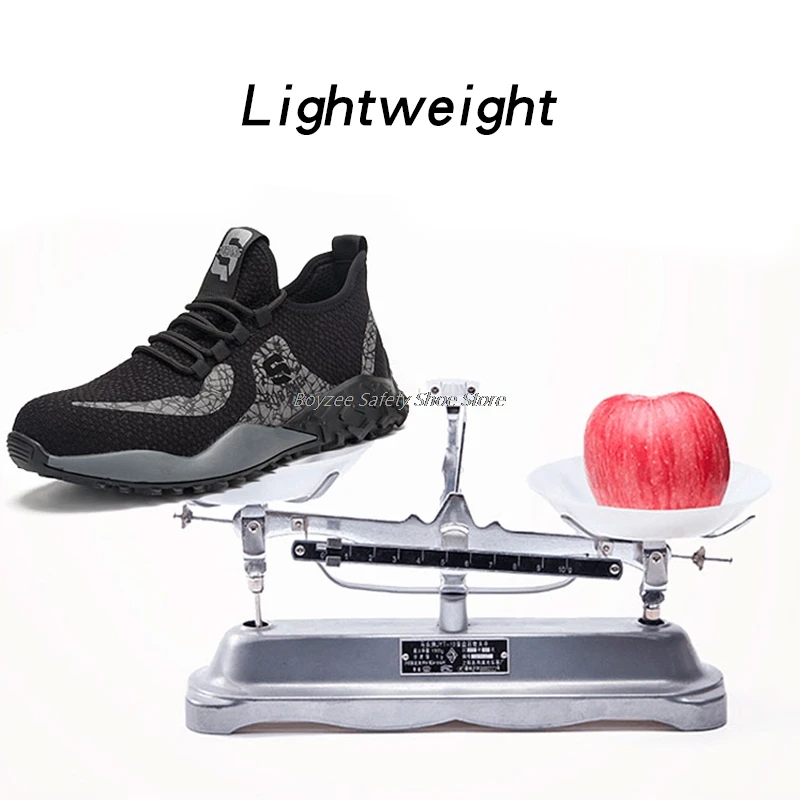 

2021 New Safety Shoes Indestructible Sneakers Men Safety Boots Steel Toe Shoe Anti-puncture Footwear Safety Boots Male Work Shoe