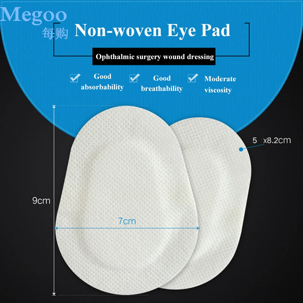 

100Pcs White Adhesive Non-adhesive Eye Pad Disposable Medical Sterile Non-woven Eye Care Patch Surgical Wound Dressing