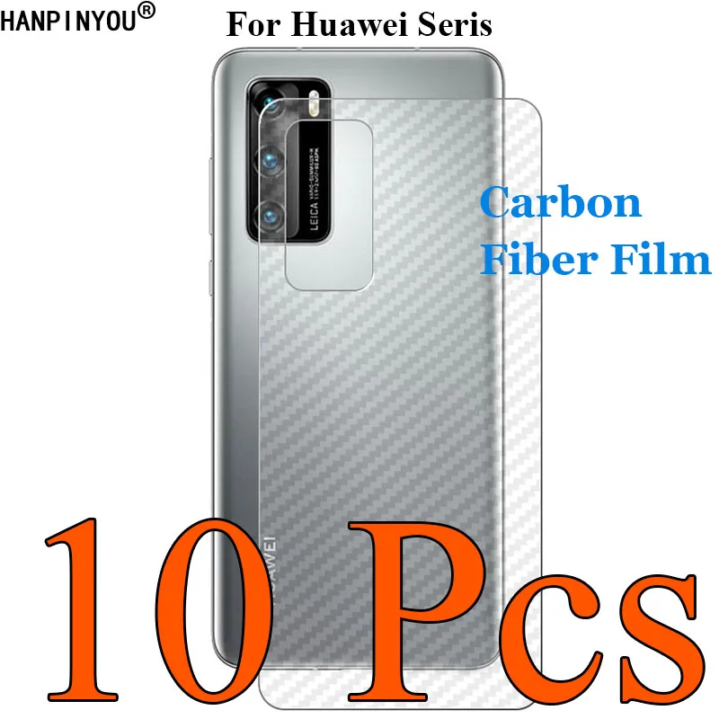 10 шт./лот для Huawei P50 P40 E P30 Pro Plus Lite P Smart Z 3D прозрачная задняя пленка из углеродного