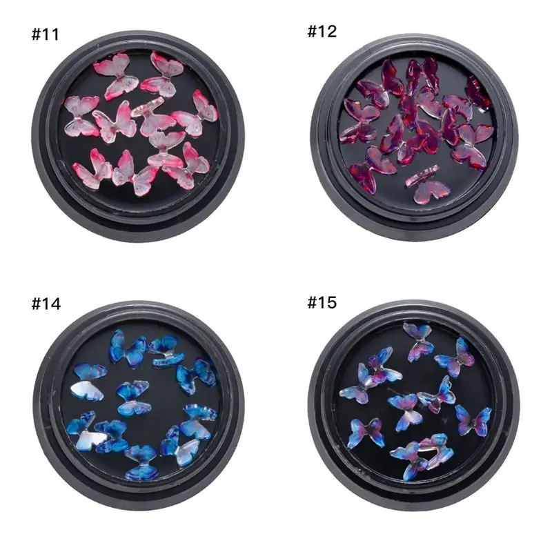 

10 листов наклейки для дизайна ногтей бабочки цветные наклейки для ногтей бабочки для дизайна ногтей Обертывания Декор Маникюр Советы