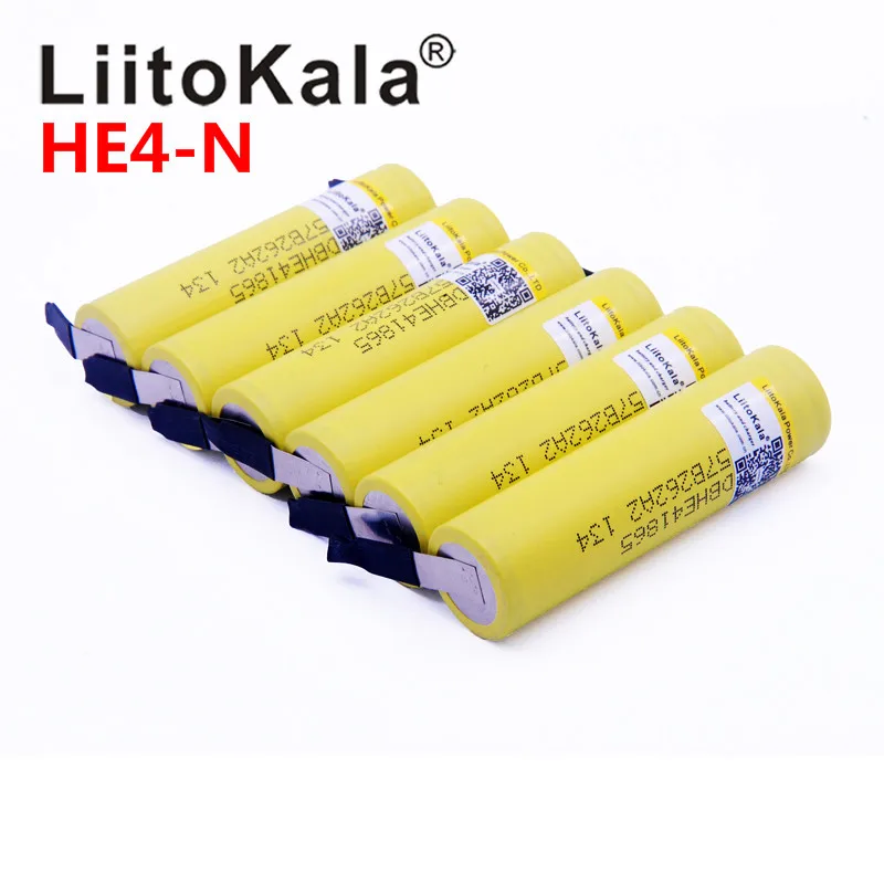 

LiitoKala HE4 18650 2500mAh Li-lon Battery 18650 3.7V Power Rechargeable batteries Max 20A,35A discharge + Nickel sheet