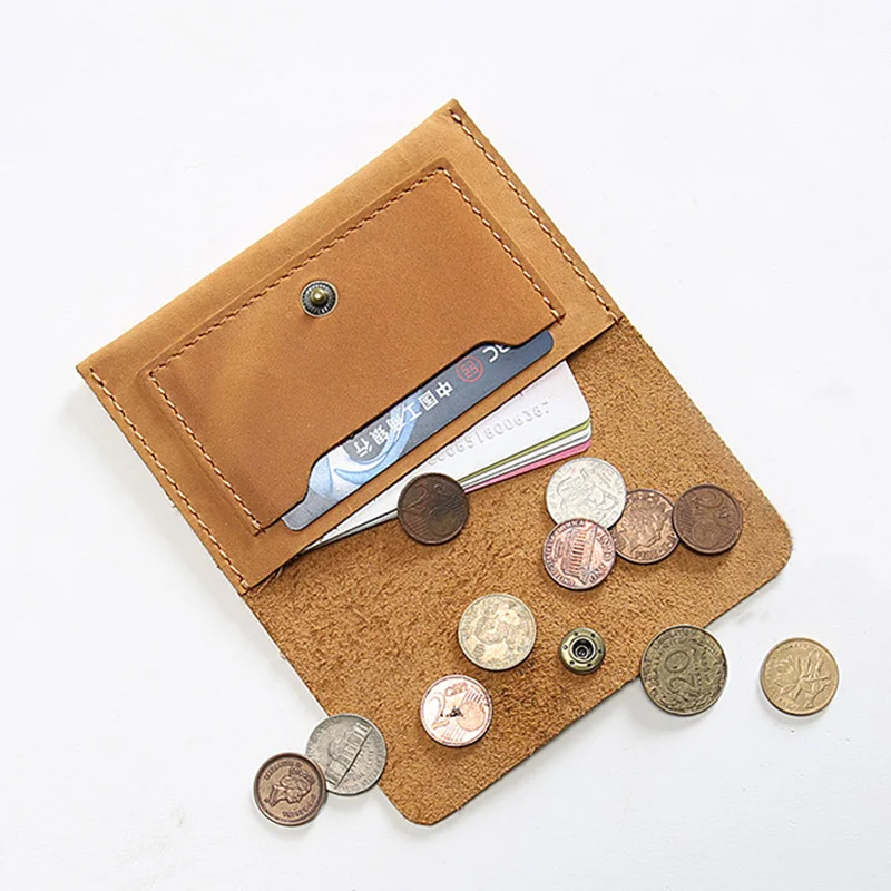 Винтажный кошелек для кредитных карт ручной работы мужской бумажник из