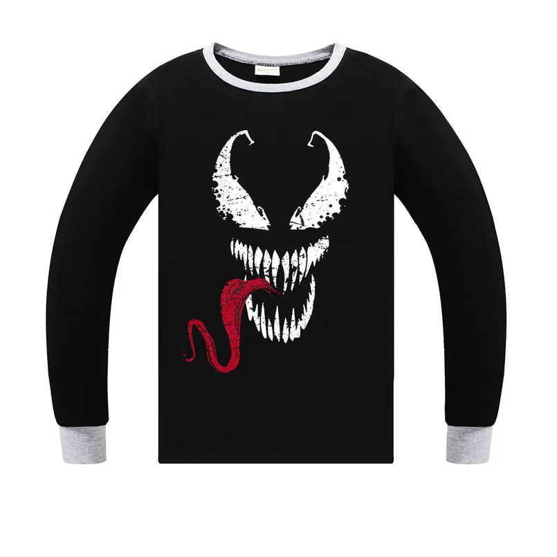 Venom/весенне-осенние свитшоты для малышей; толстовки с длинными рукавами и принтом Белоснежки для мальчиков и девочек; Детские свитшоты