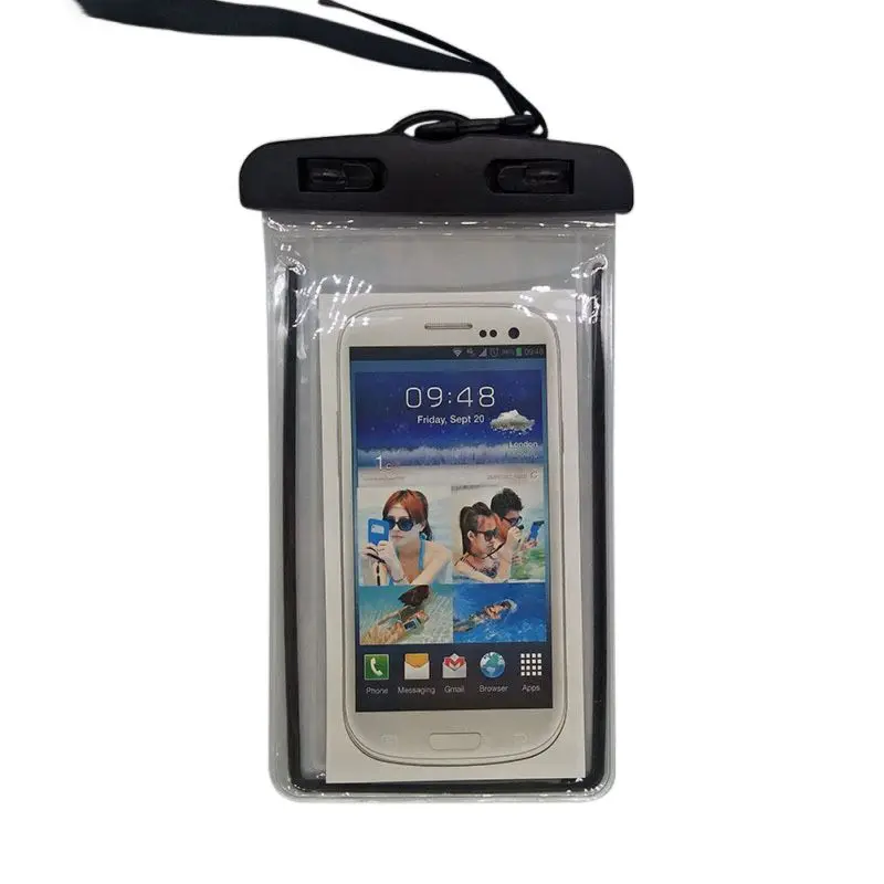 Светящийся флуоресцентный ПВХ Прозрачный мобильный телефон водонепроницаемая
