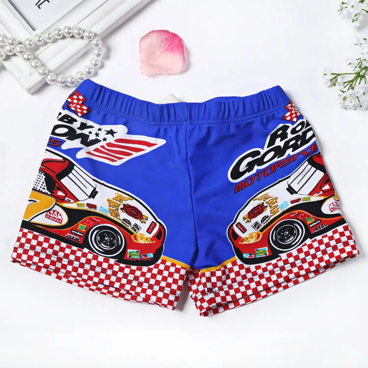 Детские плавки с принтом в виде машины для мальчиков Шорты плавания 3 цвета