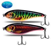 jerk bait with soft tail fishing lure for pike 105mm 32g cflure muskie pike big vib fishing lure hard jerk bait 8 colors