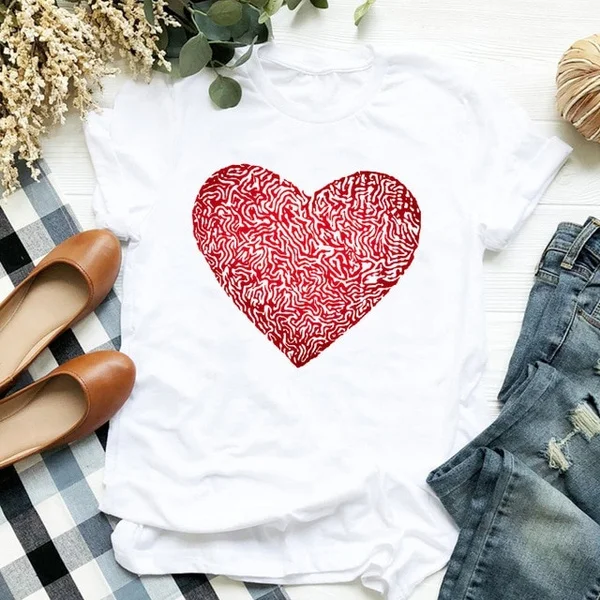 

Women T Shirt Cartoon Dog Face Print Tshirt Women Short Sleeve O Neck Loose