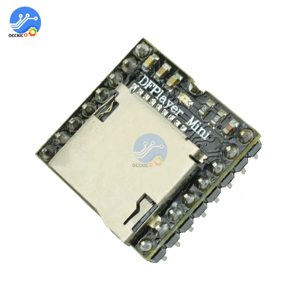 Мини MP3 DF плеер модуль MP3 аудио звуковой динамик декодирование доска для Arduino Sup порт ing TF карта u-диск IO/последовательный порт/AD