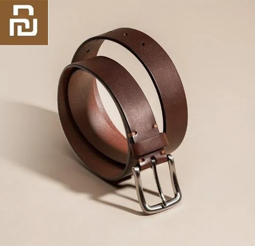 

men belt Wild Alloy buckle Vegetable-tanned leather wax thread with hand stitching Business casual belt