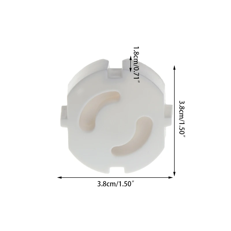 Protector de enchufe de alimentaci&oacute;n para ni&ntilde;os y beb&eacute;s, funda de cubierta de clavijas antidescargas el&eacute;ctricas, material de pl&aacute;stico liso, tama&ntilde;o de 3.5x3.5 cm, para protecci&oacute;n infantil, 10 unidades-5