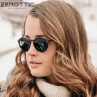 Солнцезащитные очки ZENOTTIC круглые для мужчин и женщин, винтажные небольшие Поляризационные солнечные аксессуары в стиле ретро, брендовые дизайнерские черные