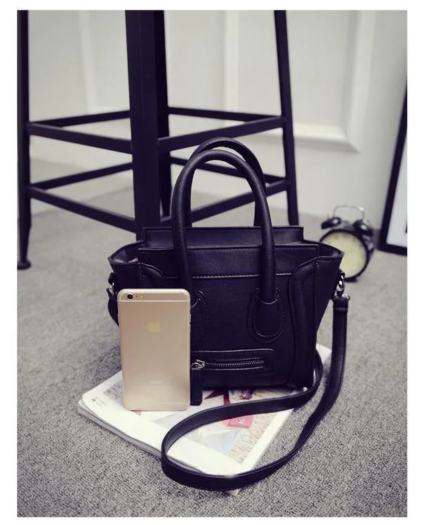 Bolsos Mujer, трапециевидная смайликовая сумка через плечо, роскошная Брендовая женская сумка из искусственной кожи, сумка через плечо, сумки известного дизайнера