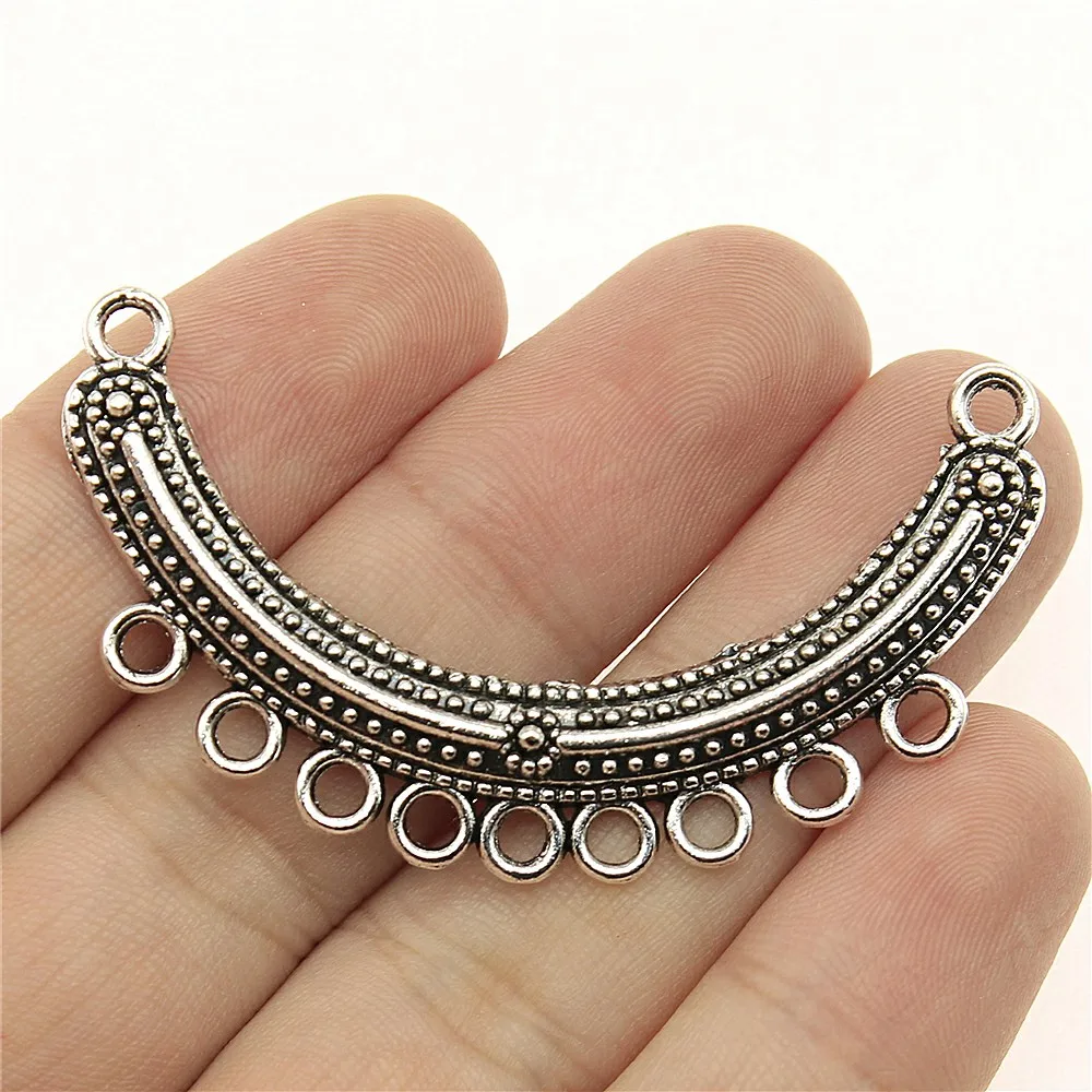 

2pcs 55x35mm Connector Finding Jewelry Making Curved Necklace Connector Charms Charm Curved Connector