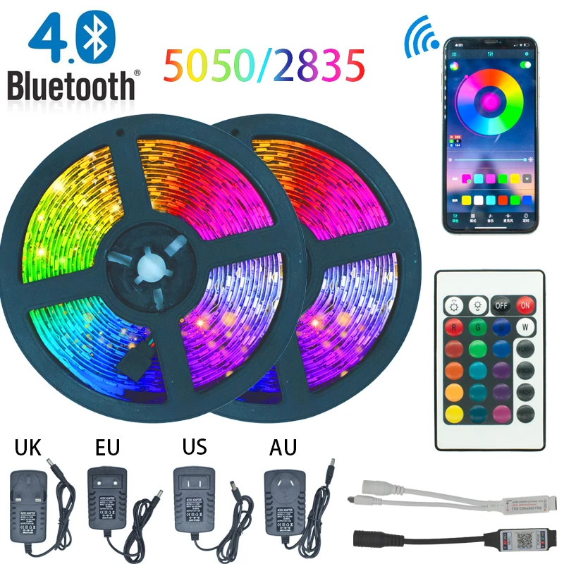 Светодиодный светильник TOLOMO 5 м/10 м/20 м с bluetooth luces светодиодный RGB 5050 2835