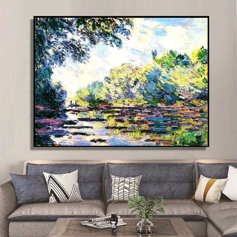 100% ручная роспись абстрактный Моне пейзаж картина маслом на холсте настенное