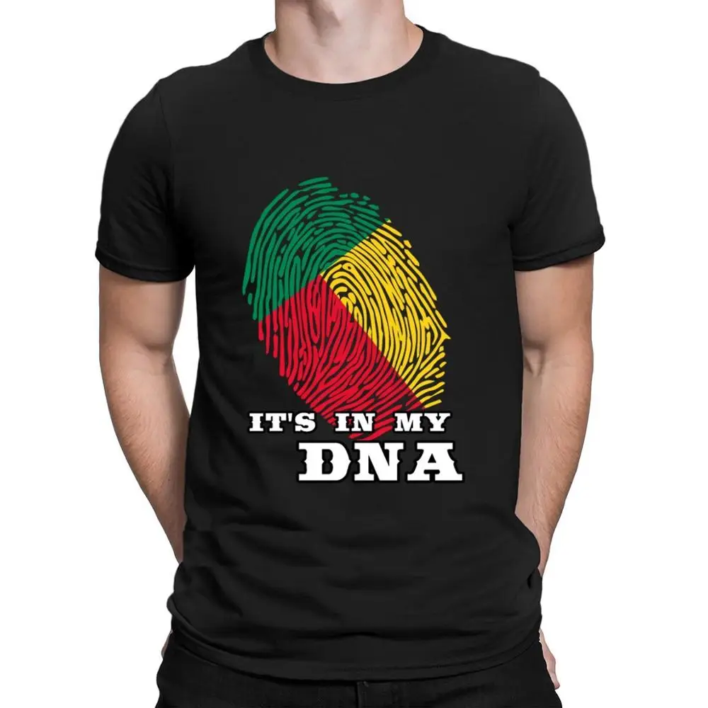 

Benin Its In My Dna T Shirt Cotton Summer Style Outfit Round Collar Print Comical Male Sunlight Shirt