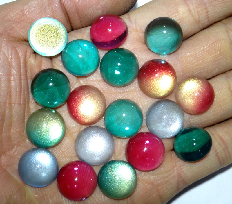 Натуральный кварцевый кабошон бусины с изменением цвета по температуре подвеска