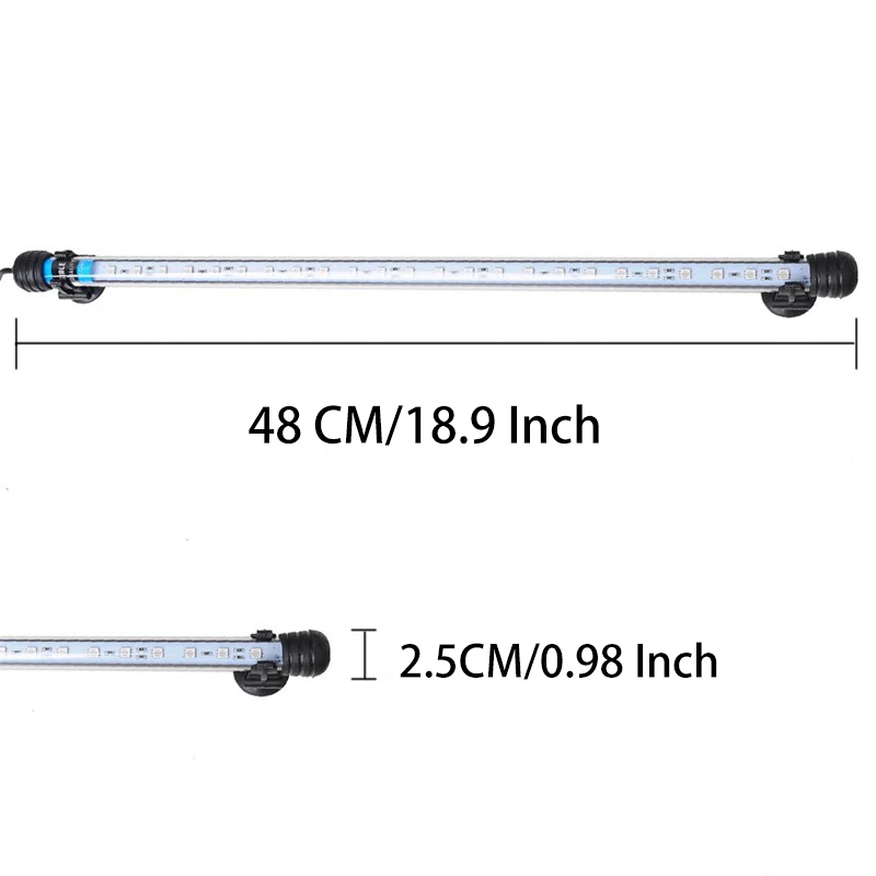 Аквариумный светодиодный RGB светильник с дистанционным управлением 47 см | Дом и