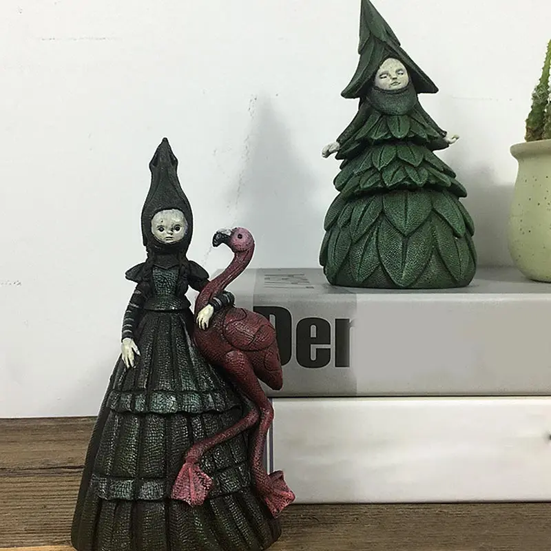 

Halloween Witch Figurine Statue Resin Creepy Witch Sculptures Garden Decoration For Home Patio Living In My Own Nightmare Series