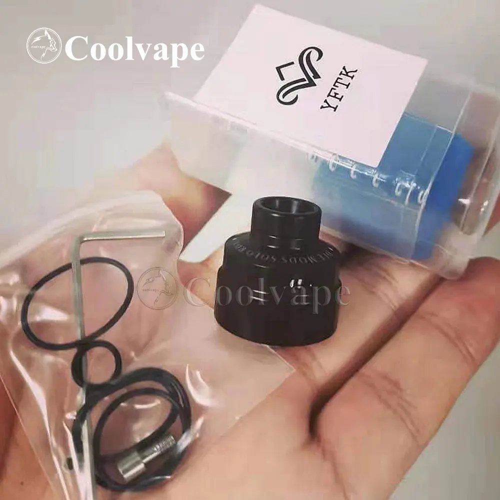 YFTK SOLO RDA атомайзер MTL Восстанавливающий капающий 22 мм с одной катушкой Squonk BF PIN VS