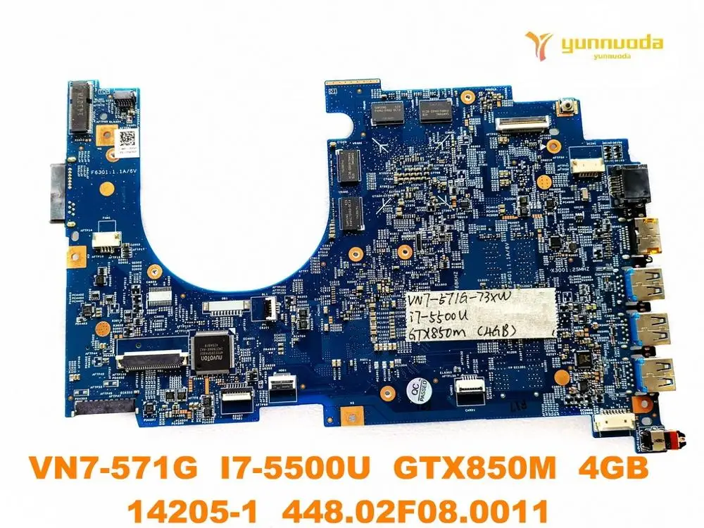Оригинальный Для ACER VN7-571G Материнская плата ноутбука I7-5500U GTX850M 4 Гб 14205-1 448.02F08.0011