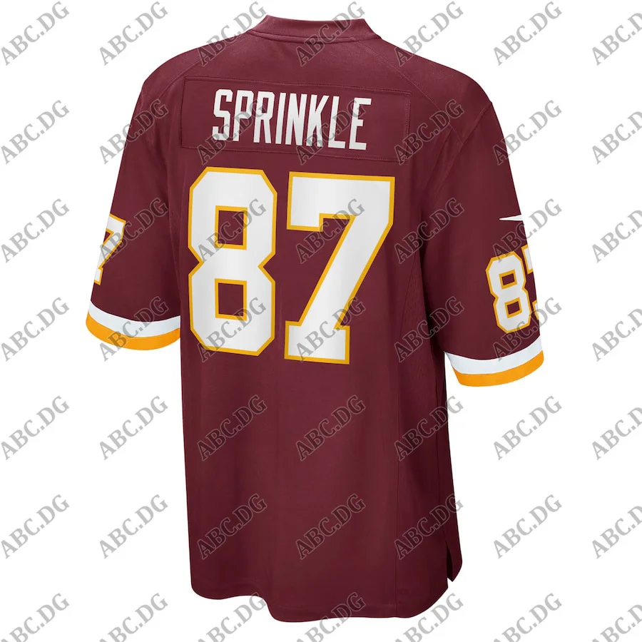 

Men Women Kid Youth Jeremy Sprinkle Washington Burgundy Game Player Jersey