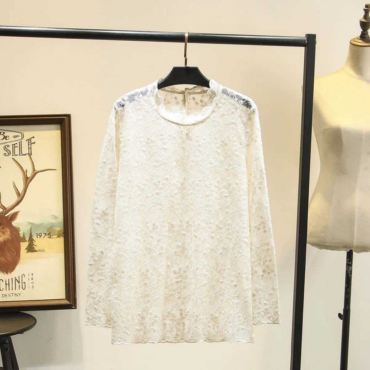 Женская футболка с длинным рукавом весна 2020 круглый вырез свободный прозрачный